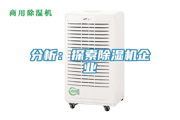 分析：探索除濕機企業