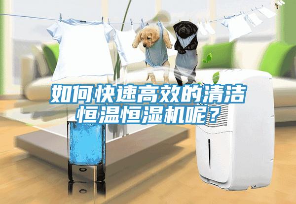 如何快速高效的清潔恒溫恒濕機呢？