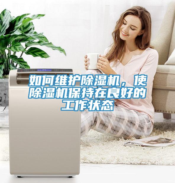 如何維護除濕機，使除濕機保持在良好的工作狀態