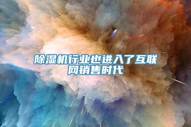 除濕機行業也進入了互聯網銷售時代